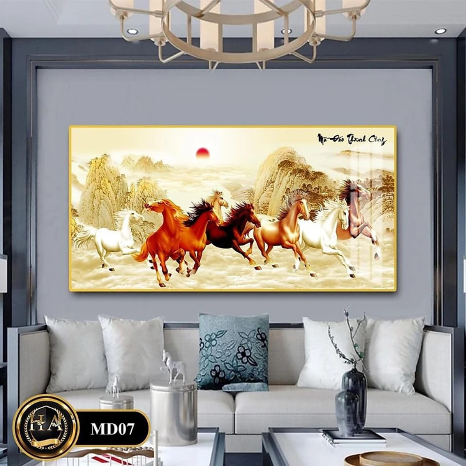 Tranh Treo Tường Tráng Gương Mã Đáo Thành Công